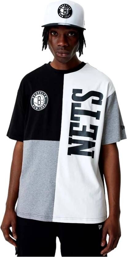 New era Zwart Nets Cut and Sew Tee Multicolor Heren