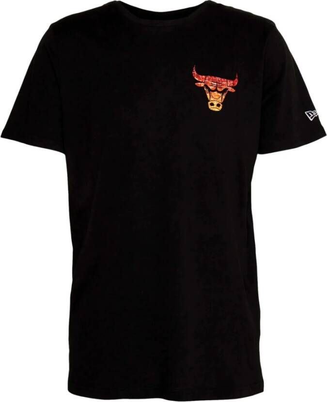 New era Chicago Bulls Basketbalshirt Zwart Rood Black Heren