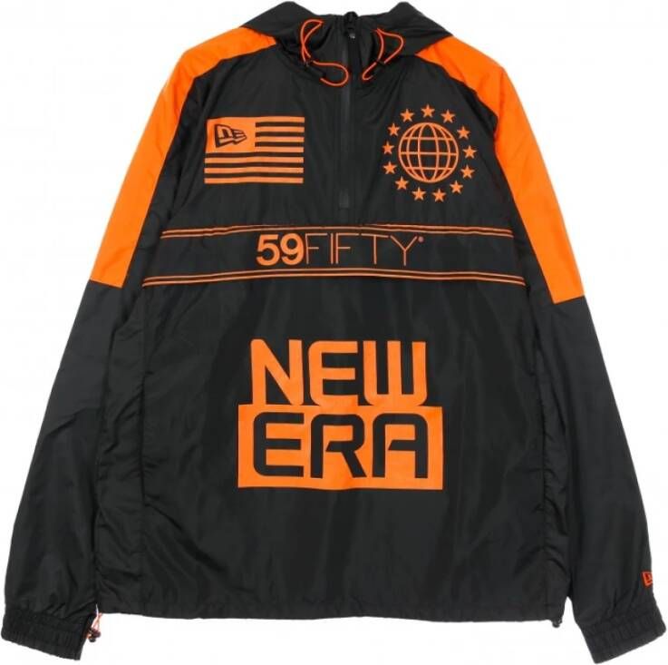 New era Windjack gleed een grafische windbreker Zwart Heren