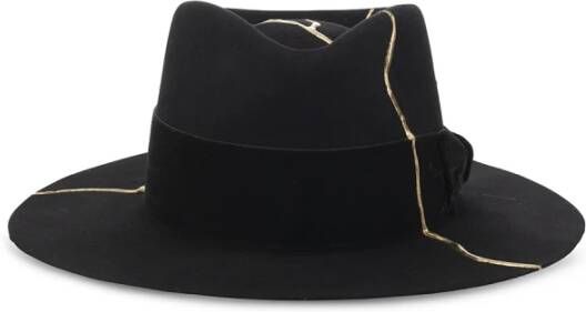 Nick Fouquet Verfraaide hoed Zwart Heren