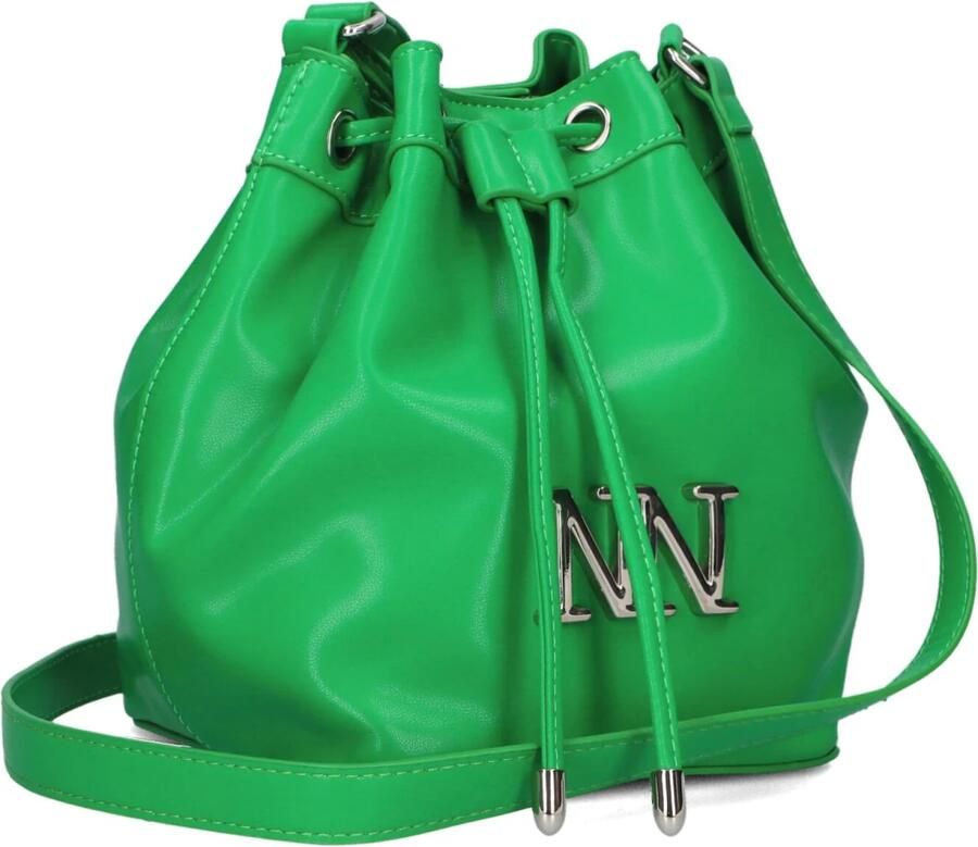 NIK & NIK Groene Lederlook Schoudertas Dido Green Dames