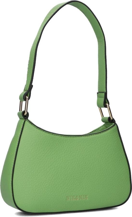 NIK & NIK Groene Schoudertas Dyani Leerlook Green Dames