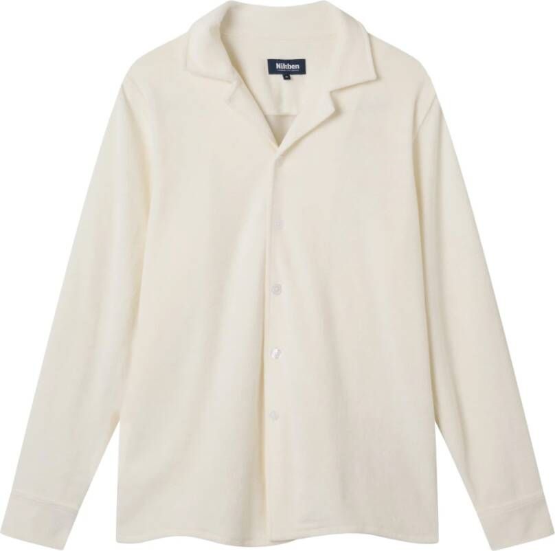 Nikben Terry Towelling Longsleeve Shirt Unisex White Heren