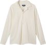 Nikben Terry Towelling Longsleeve Shirt Unisex White Heren - Thumbnail 1