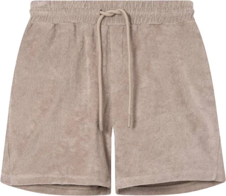 Nikben Terry Toweling Mid-Length Shorts Beige Dames