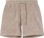 Nikben Terry Toweling Mid-Length Shorts Beige Dames - Thumbnail 1