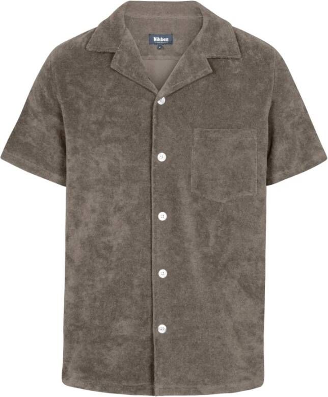 Nikben Terry Bowling Zwarte Polo Shirt Beige Heren