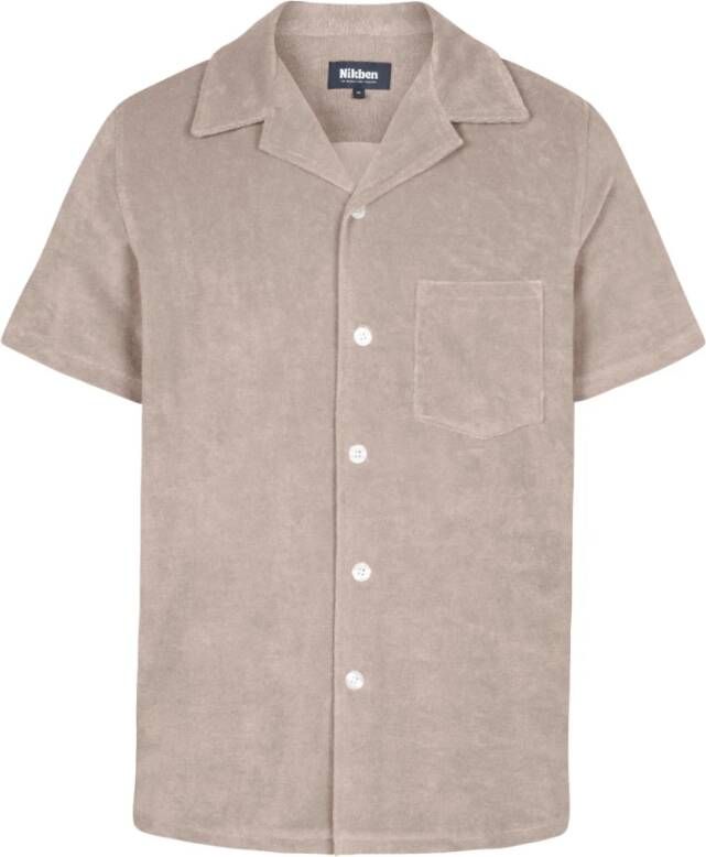 Nikben Terry Bowling Zwarte Polo Shirt Beige Heren