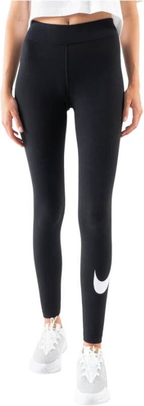 Nike Sportswear Essential Legging met halfhoge taille en Swoosh voor dames Zwart - Foto 4