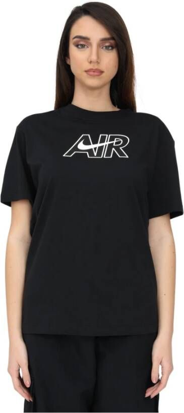 Nike Air-Print T-shirt Zwart Dames