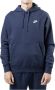 Nike Comfortabele en stijlvolle Sportswear Club hoodie Blauw Unisex - Thumbnail 1