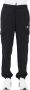 Nike Essential Fleece Cargo Broek Zwart Wit Black Dames - Thumbnail 2