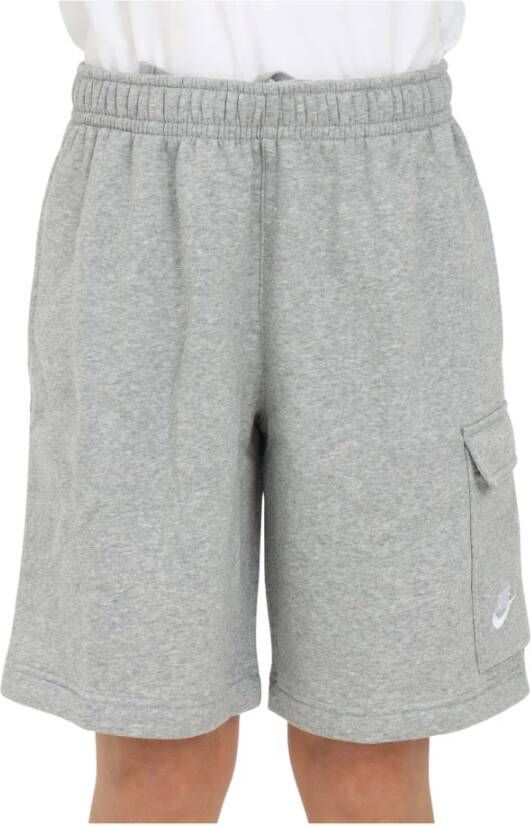 Nike Nsw Club Bb Cargo Short Sportshorts Kleding dk grey heather matte silver white maat: L beschikbare maaten:L XL