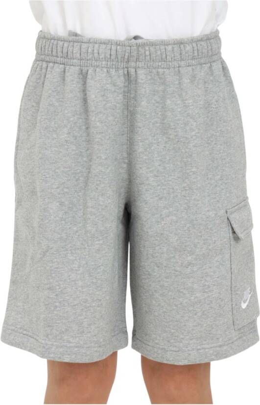 Nike Nsw Club Bb Cargo Short Sportshorts Kleding dk grey heather matte silver white maat: L beschikbare maaten:L XL