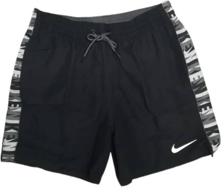 Nike Zwarte Logo Tape Volley Shorts Black Heren