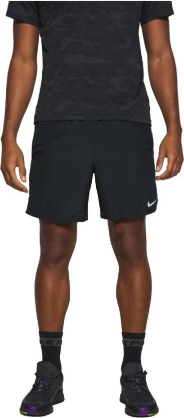 Nike Challenger Hardloopshorts met binnenbroek voor heren (18 cm) Zwart