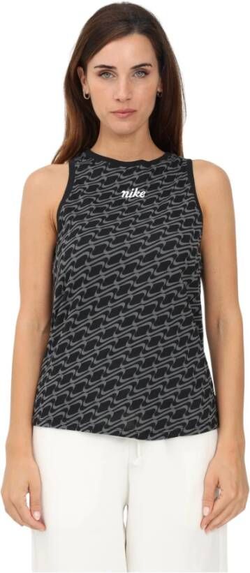 Nike Dri-FIT Icon Clash Trainingstanktop met hoge hals voor dames Zwart