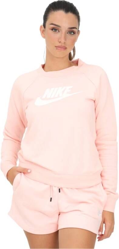 Nike Sportswear Essential Fleece sweatshirt met ronde hals voor dames Roze