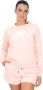 Nike Sportswear Essential Fleece sweatshirt met ronde hals voor dames Roze - Thumbnail 2
