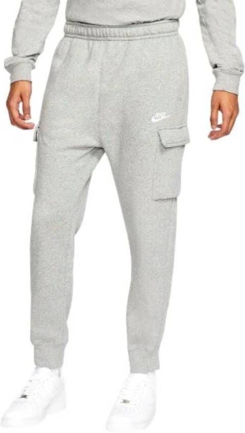 Nike Sportswear Club Fleece Cargo Pants Trainingsbroeken Kleding dark grey heather matte silver whit maat: M beschikbare maaten:S M XL