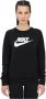 Nike Sportswear Essential Fleece sweatshirt met ronde hals voor dames Zwart - Thumbnail 2
