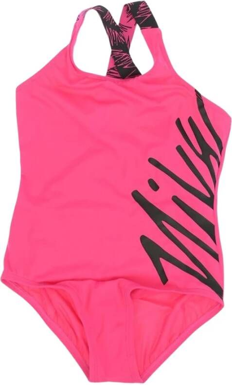 Nike Eendelig badpak met opvallende logo-print Roze Dames