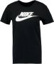 Nike sportswear essentials icon future shirt zwart wit dames - Thumbnail 2