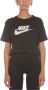Nike Sportswear Essential Kort T-shirt met logo voor dames Zwart - Thumbnail 4