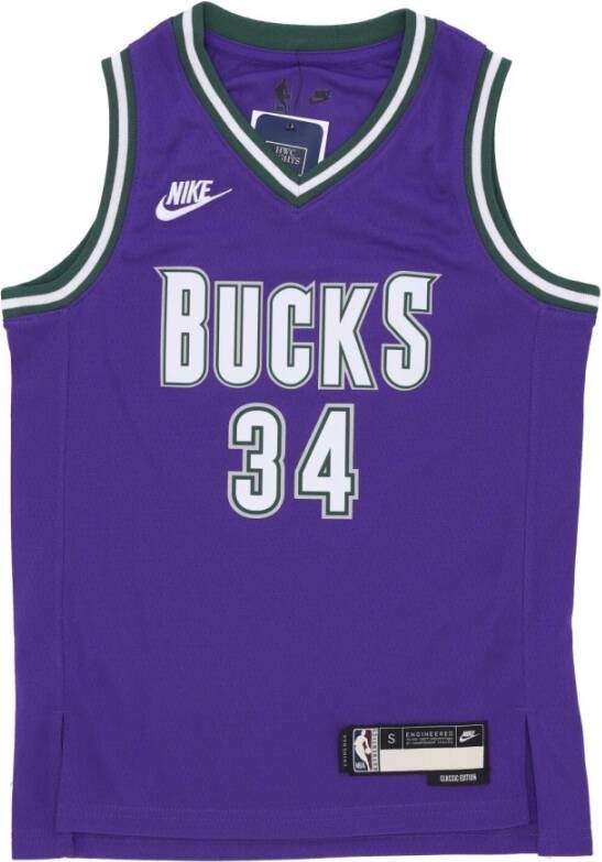 Nike Giannis Antetokounmpo NBA Hardwood Classics Jersey Purple Heren