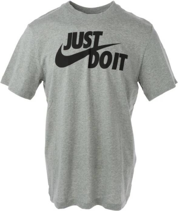 Nike Heren Grijs Bedrukt T-Shirt Grijs Heren