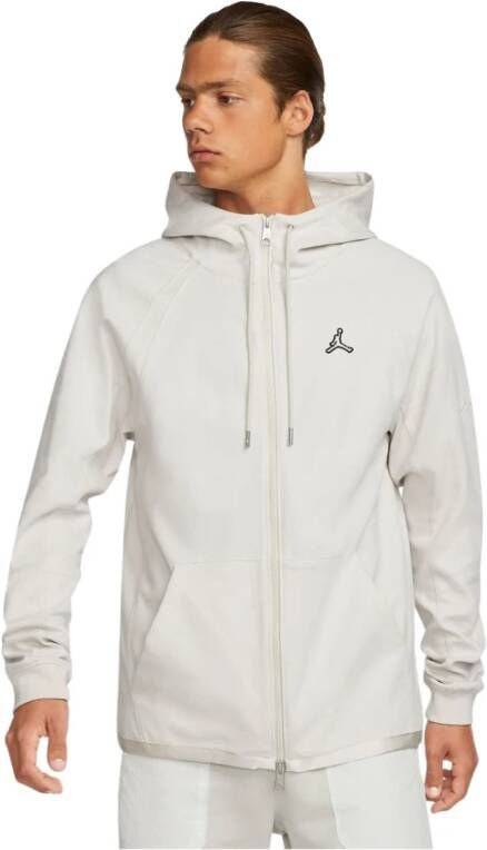 Nike "Heren Hoodie met Doorlopende Rits" Wit Heren