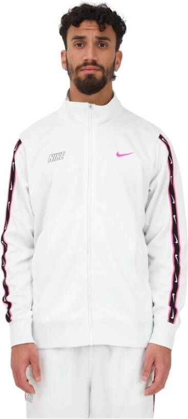 Nike Herhaalbare Zip-Up Sweatshirt voor Mannen Wit Heren