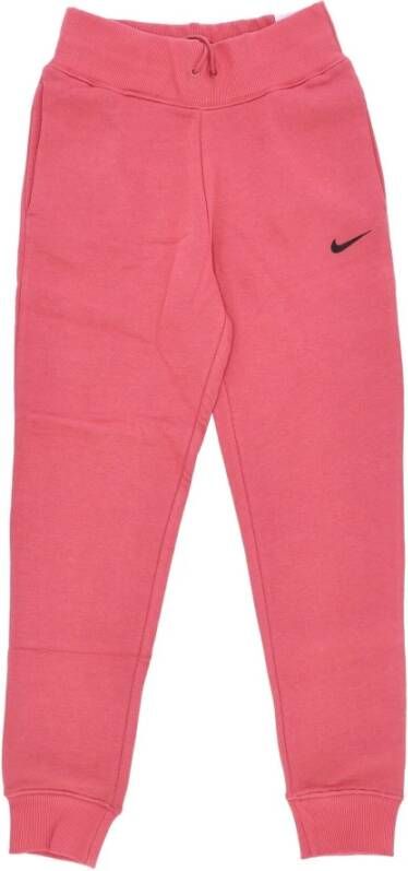 Nike Hoge Taille Fleece Joggers voor dames Pink Dames