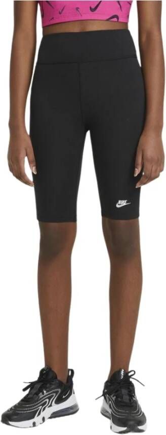 Nike Sportswear Bikeshorts met hoge taille voor meisjes (23 cm) Zwart