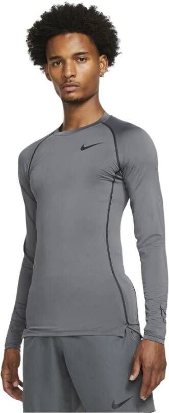 Nike Lange mouwen trainingsshirt Grijs Heren
