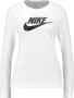 Nike Sportswear T-shirt met lange mouwen voor dames Wit - Thumbnail 1