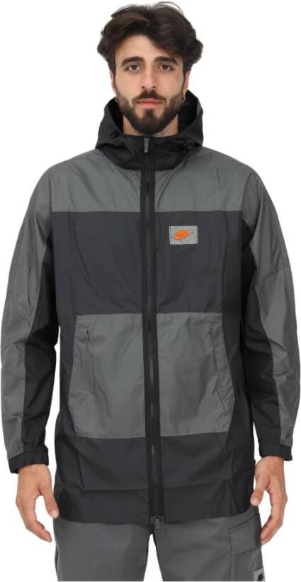 Nike Sportswear Woven Jacket Windbreakers Kleding dk smoke grey iron grey safety orange maat: M beschikbare maaten:S M