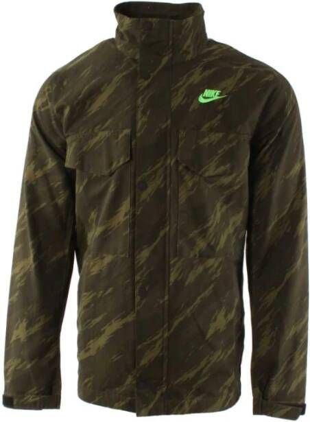 Nike Groene Lichtgewicht Jas van Katoenmix Groen Heren