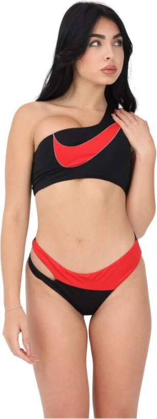 Nike Mare Nero Top Asymmetrische Zwemkleding voor Dames Zwart Dames
