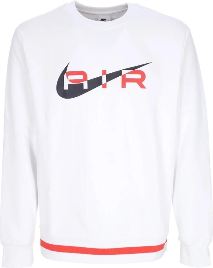 Nike Air sweatshirt van fleece met ronde hals voor heren Wit