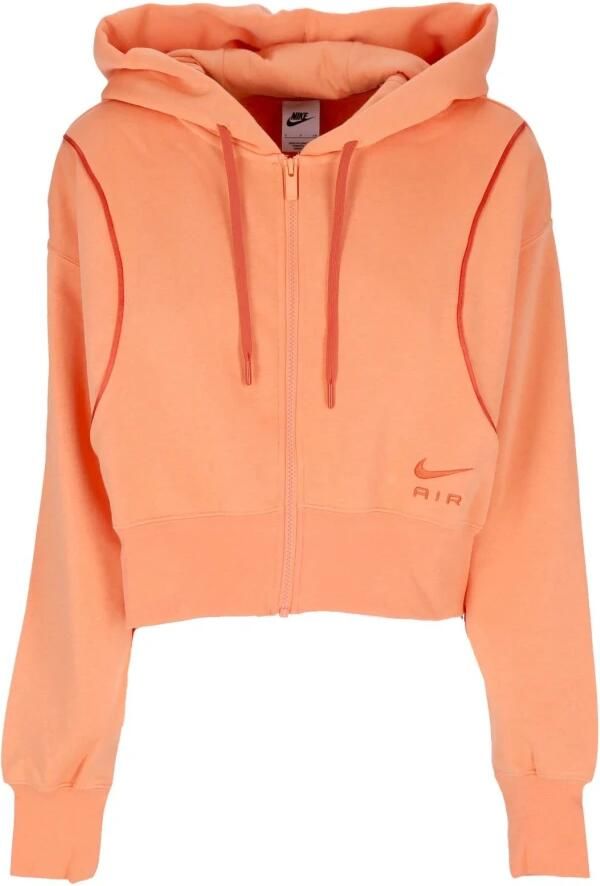 Nike Air Fleecehoodie met rits voor dames Oranje