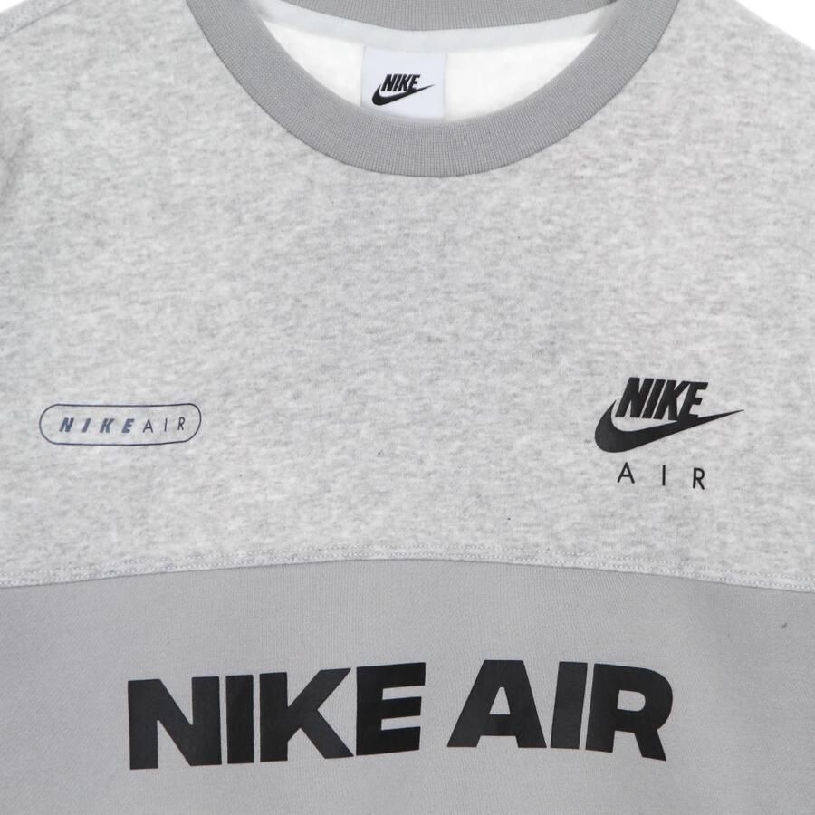 Nike Air Shirt met ronde hals van geborstelde fleece voor heren Grijs
