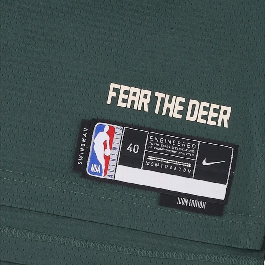 Nike Milwaukee Bucks Icon Edition Swingman DRI-FIT NBA-jersey voor heren Groen