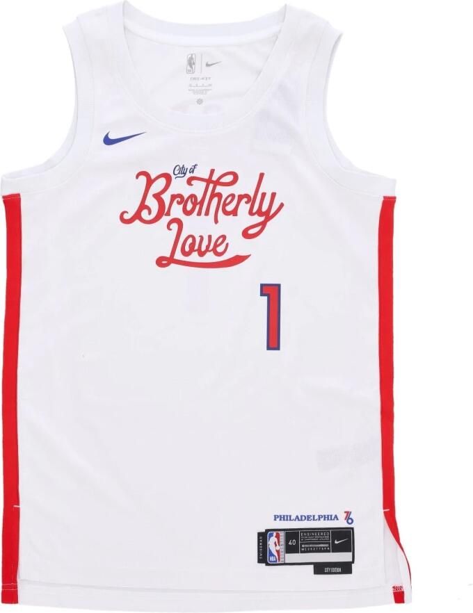 Nike James Harden Philadelphia 76ers City Edition Swingman NBA-jersey met Dri-FIT Wit