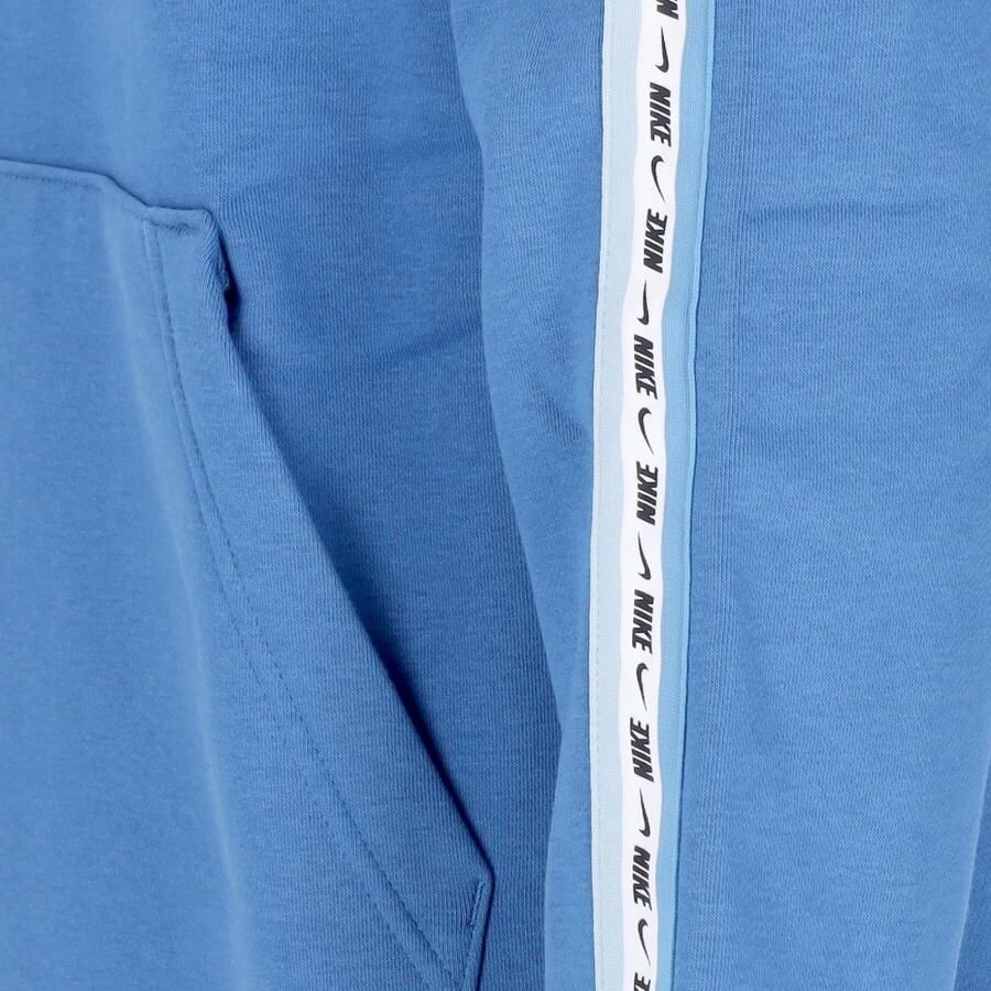 Nike Blauwe Herhaal Fleece Hoodie Lange Mouw Blue Heren