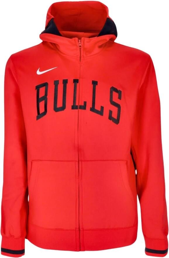 Nike Chicago Bulls Showtime NBA-hoodie met rits en Dri-FIT voor heren Rood