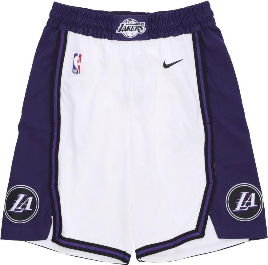Nike Los Angeles Lakers City Edition Swingman NBA-herenshorts met Dri-FIT Wit