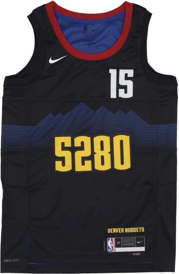 Nike Nikola Jokic Denver Nuggets City Edition 2023 24 Dri-FIT Swingman NBA-jersey voor heren Zwart