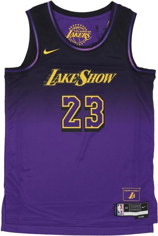 Nike LeBron James Los Angeles Lakers 2024 25 City Edition Dri-FIT Swingman NBA-jersey voor heren Paars - Foto 4