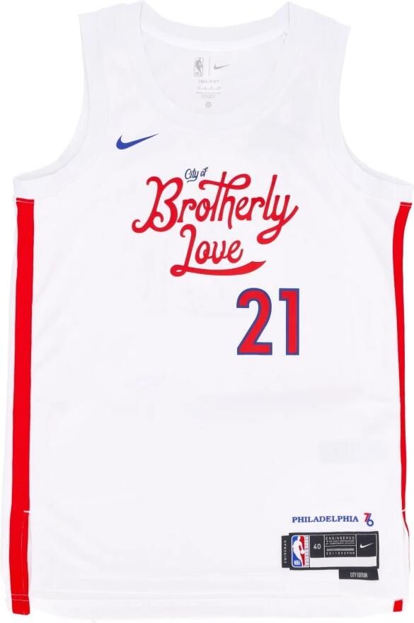 Nike Joel Embiid Philadelphia 76ers City Edition Swingman NBA-jersey met Dri-FIT Wit - Foto 3